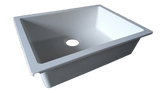 610*470mm Black & White Granite-Quartz stone kitchen laundry sink basin UNDER-TOP MOUNT